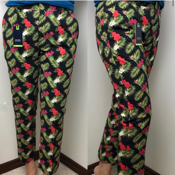 Swear & Mason • Tropical Print Slim Trouser • Sz 4 - Picture 1 of 6